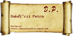 Dabóczi Petra névjegykártya